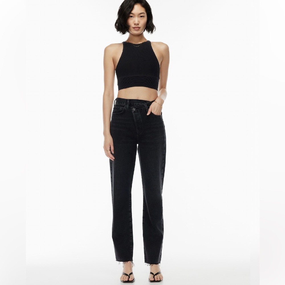 Mint Condition Agolde Criss Cross Straight in Shambles, 31, $250